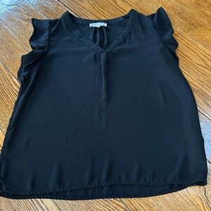 Philosophy Republic Clothing black v-neck black blouse. Size Medium.